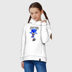 Толстовка оверсайз детская Sonic the Hedgehog 2022, цвет: белый — фото 2