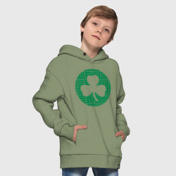Толстовка оверсайз детская Green Celtics, цвет: авокадо — фото 2