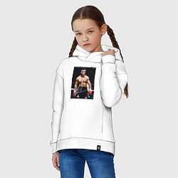 Толстовка оверсайз детская Майк Тайсон Фото с авторгафом Mike Tyson, цвет: белый — фото 2