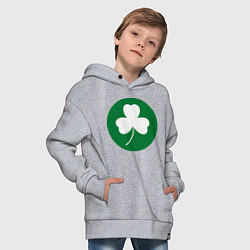 Толстовка оверсайз детская Celtics Style, цвет: меланж — фото 2