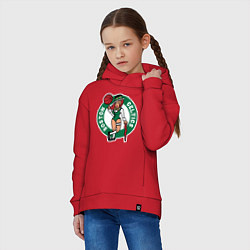 Толстовка оверсайз детская Celtics Girl, цвет: красный — фото 2
