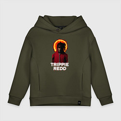 Толстовка оверсайз детская TRIPPIE REDD 1400, цвет: хаки