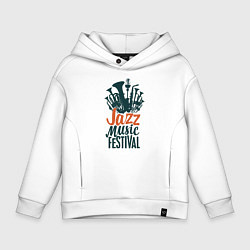 Толстовка оверсайз детская Jazz - Festival, цвет: белый