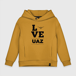 Толстовка оверсайз детская UAZ Love Classic, цвет: горчичный