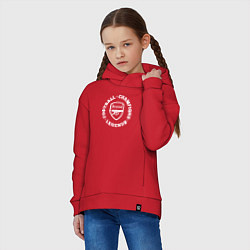 Толстовка оверсайз детская Символ Arsenal и надпись Football Legends and Cham, цвет: красный — фото 2