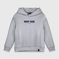Толстовка оверсайз детская West Ham FC Classic, цвет: меланж