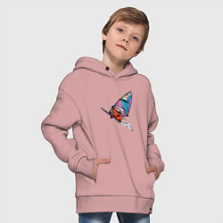 Толстовка оверсайз детская Windfoxer, цвет: пыльно-розовый — фото 2