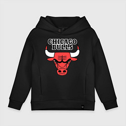 Толстовка оверсайз детская Chicago Bulls, цвет: черный