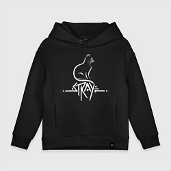 Толстовка оверсайз детская Stray Life, цвет: черный