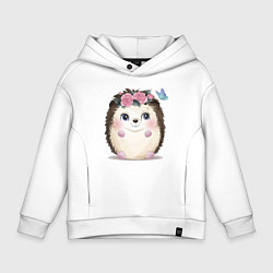 Детское худи оверсайз Hedgehog and roses