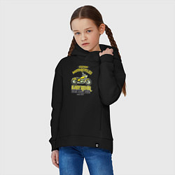 Толстовка оверсайз детская Ретро Байк, цвет: черный — фото 2