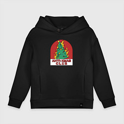 Толстовка оверсайз детская Anti xmas club, цвет: черный