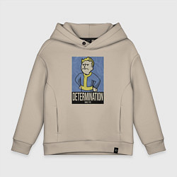 Толстовка оверсайз детская Fallout vault - tec boy, цвет: миндальный