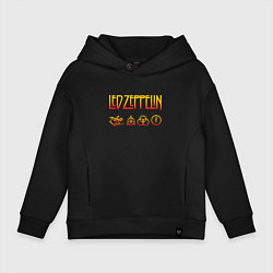 Детское худи оверсайз Led Zeppelin - logotype