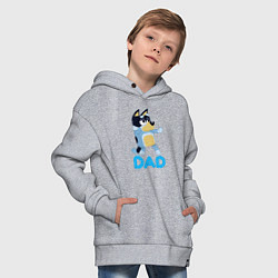 Толстовка оверсайз детская Doggy Dad, цвет: меланж — фото 2