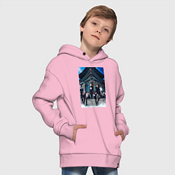 Толстовка оверсайз детская Stray Kids Thunderous, цвет: светло-розовый — фото 2