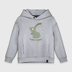 Толстовка оверсайз детская Funny Rabbit, цвет: меланж