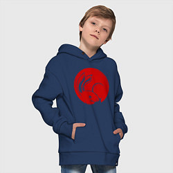 Толстовка оверсайз детская Red Rabbit, цвет: тёмно-синий — фото 2