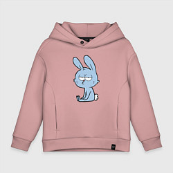 Толстовка оверсайз детская Chill rabbit, цвет: пыльно-розовый