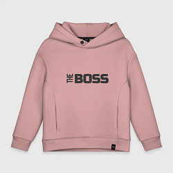 Толстовка оверсайз детская THE BOSS, цвет: пыльно-розовый