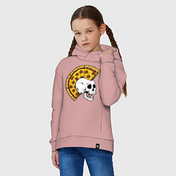 Толстовка оверсайз детская Ниндзя черепахи, цвет: пыльно-розовый — фото 2