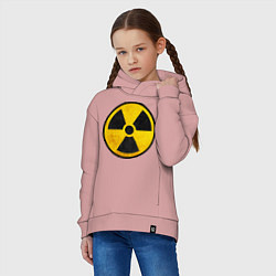 Толстовка оверсайз детская Atomic Nuclear, цвет: пыльно-розовый — фото 2
