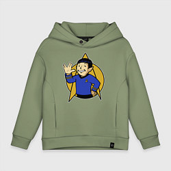 Толстовка оверсайз детская Spoke - vault boy, цвет: авокадо