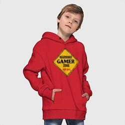 Толстовка оверсайз детская Gamer zone - keep out, цвет: красный — фото 2