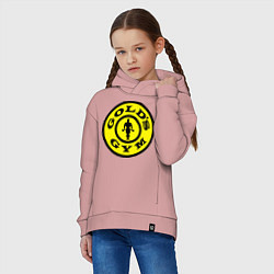 Толстовка оверсайз детская Golds GYM, цвет: пыльно-розовый — фото 2