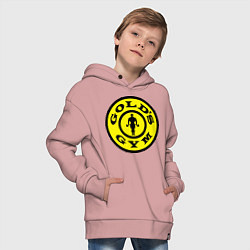 Толстовка оверсайз детская Golds GYM, цвет: пыльно-розовый — фото 2