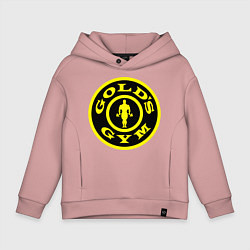 Толстовка оверсайз детская Golds GYM, цвет: пыльно-розовый