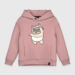 Толстовка оверсайз детская Иноске в танце - Клинок, уничтожающий демонов, цвет: пыльно-розовый
