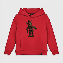 Толстовка оверсайз детская Фредди сломан, цвет: красный