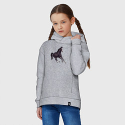 Толстовка оверсайз детская Марварская лошадь, цвет: меланж — фото 2
