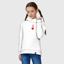 Толстовка оверсайз детская Королева арт, цвет: белый — фото 2