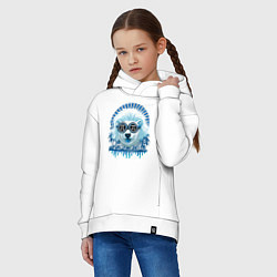 Толстовка оверсайз детская Blue bear, цвет: белый — фото 2