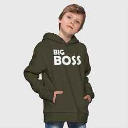 Толстовка оверсайз детская Большой босс - светлая, цвет: хаки — фото 2