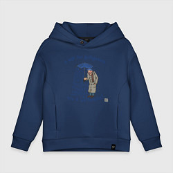 Толстовка оверсайз детская Питерец, цвет: тёмно-синий