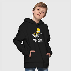 Толстовка оверсайз детская The Cure Барт Симпсон рокер, цвет: черный — фото 2