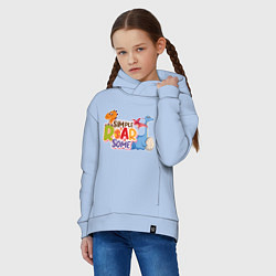 Толстовка оверсайз детская Simple roar some, цвет: мягкое небо — фото 2