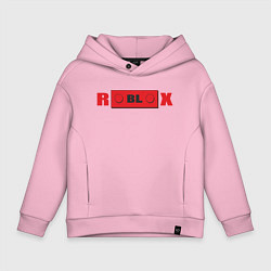 Толстовка оверсайз детская Roblox деталь, цвет: светло-розовый