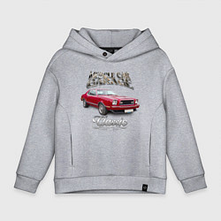 Толстовка оверсайз детская Маслкар Ford Mustang, цвет: меланж