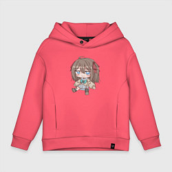 Толстовка оверсайз детская Нейро Сама, цвет: коралловый