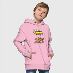 Толстовка оверсайз детская Subway Surfers, цвет: светло-розовый — фото 2