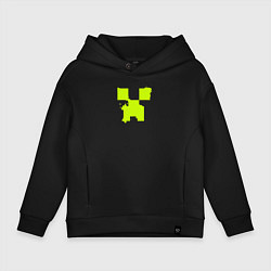 Толстовка оверсайз детская Lime Creeper eyes, цвет: черный