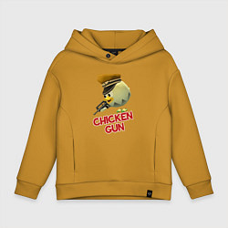 Детское худи оверсайз Chicken Gun logo