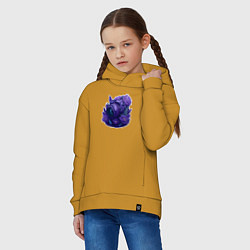 Толстовка оверсайз детская Фотоаппарат в цветах, цвет: горчичный — фото 2