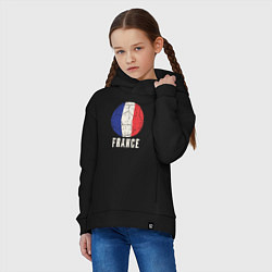 Толстовка оверсайз детская Футбол Франции, цвет: черный — фото 2