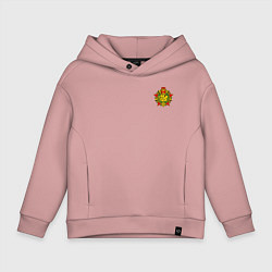 Толстовка оверсайз детская Орден отличника погранвойск - мини, цвет: пыльно-розовый