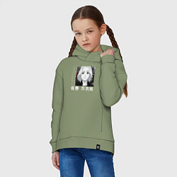 Толстовка оверсайз детская Манджиро Сано аниме, цвет: авокадо — фото 2